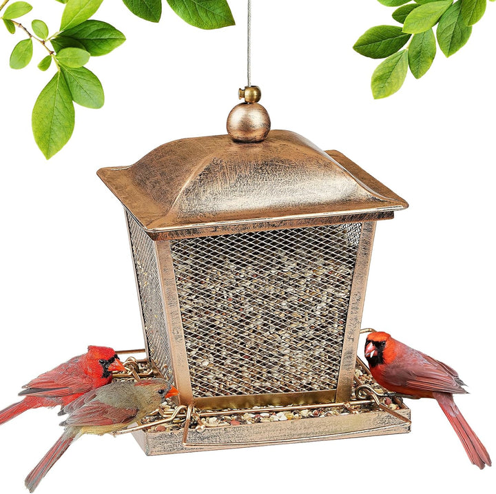SAMHEOUTDOOR 2.5lb. Metal Street Lamp Shaped Bird Feeder