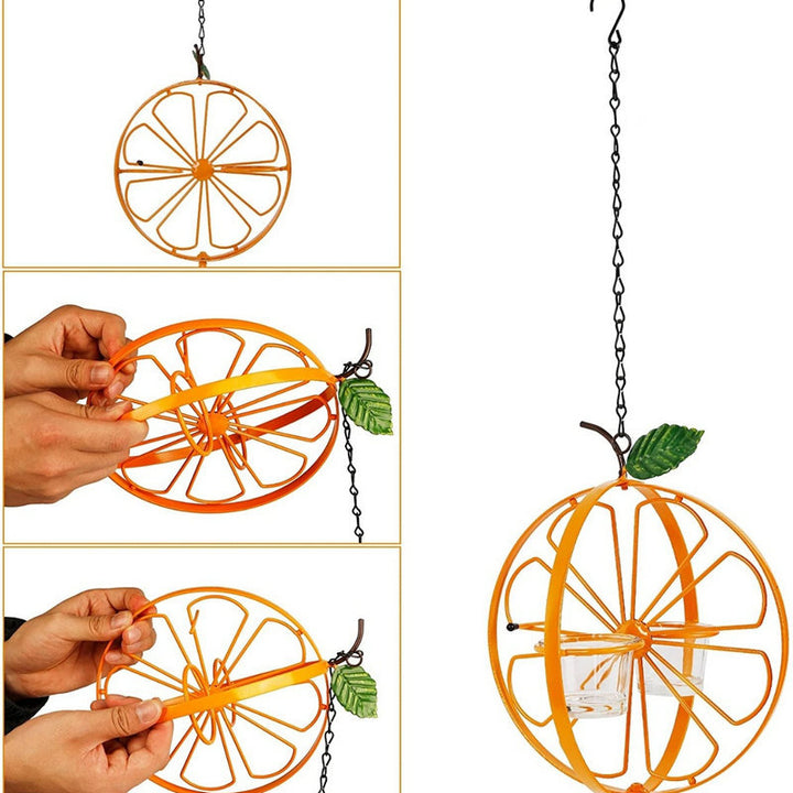2-in-1 Concentric Circles Metal Oriole Feeder