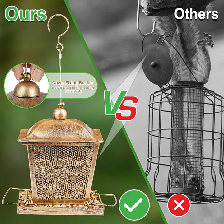 SAMHEOUTDOOR 2.5lb. Metal Street Lamp Shaped Bird Feeder