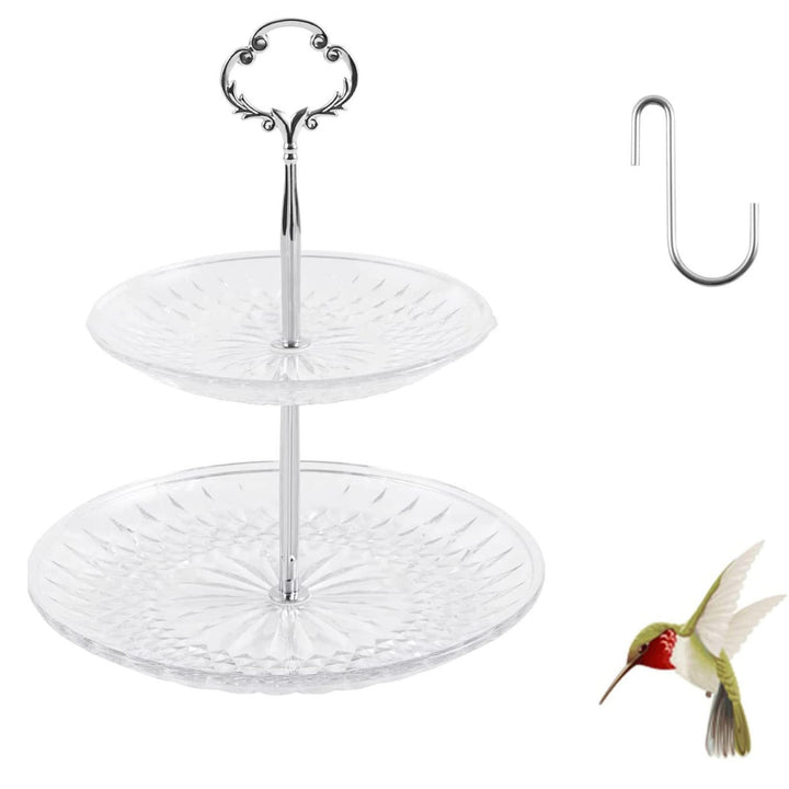 Double Layer Transparent Acrylic Tray Bird Feeder
