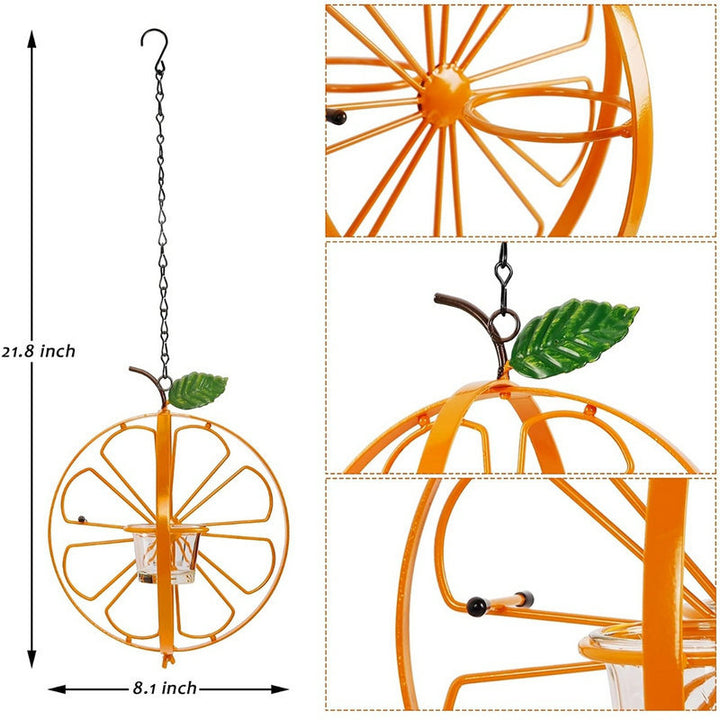 2-in-1 Concentric Circles Metal Oriole Feeder
