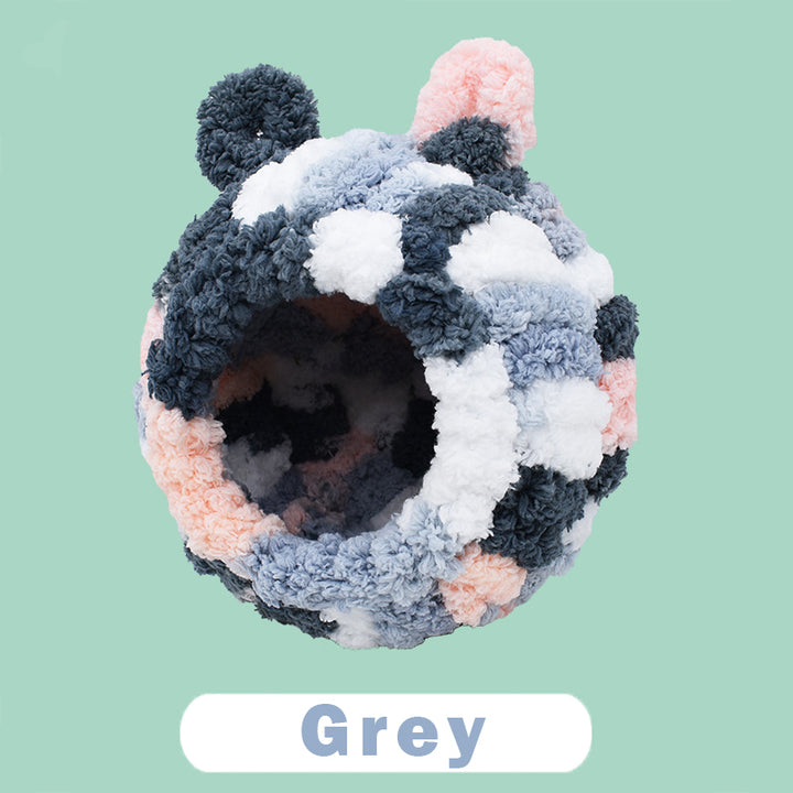 Cute Cotton Pet Nest for Winter Grey [17*15*20 cm]