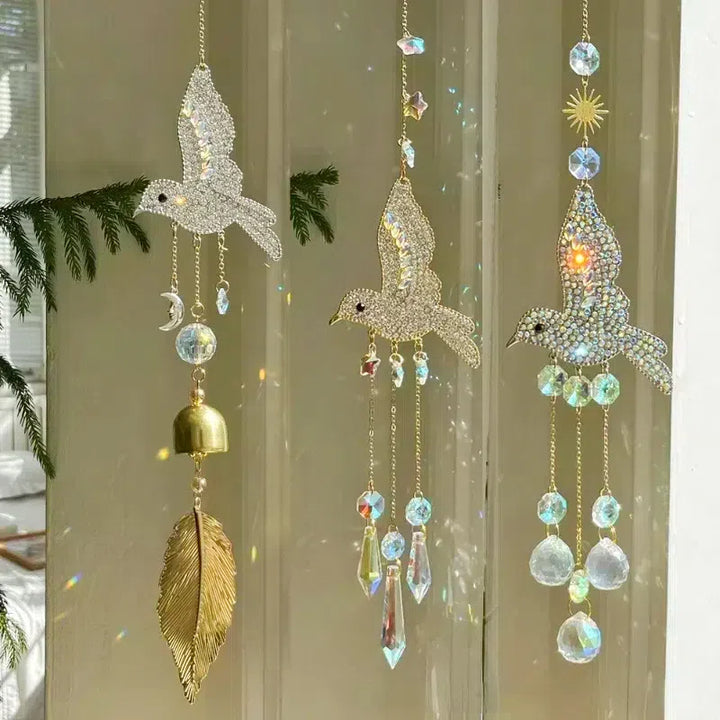 3 Pcs Set Hummingbird Suncatchers Hanging Decor