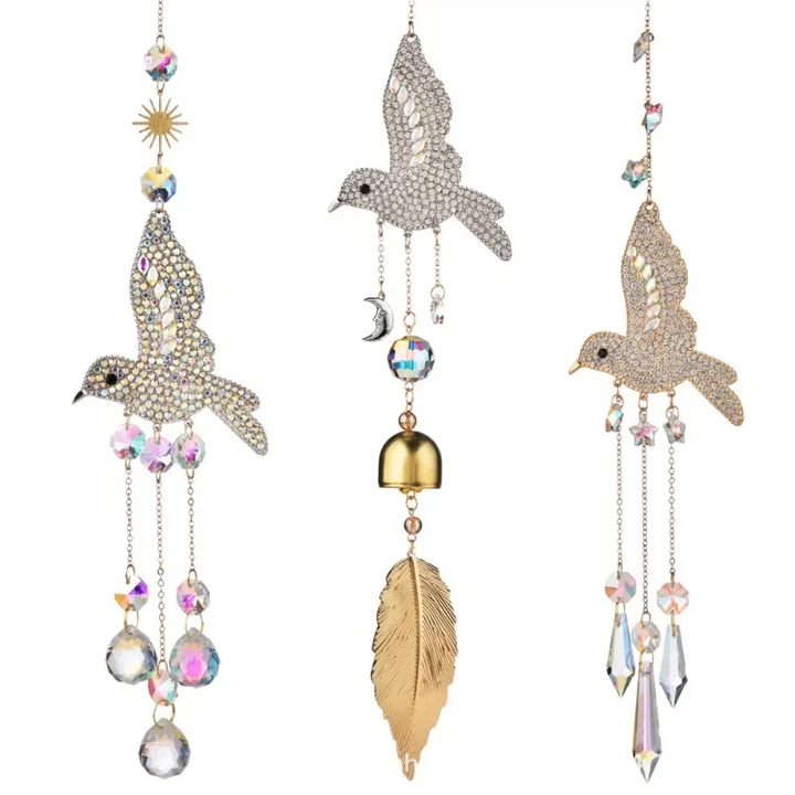 3 Pcs Set Hummingbird Suncatchers Hanging Decor