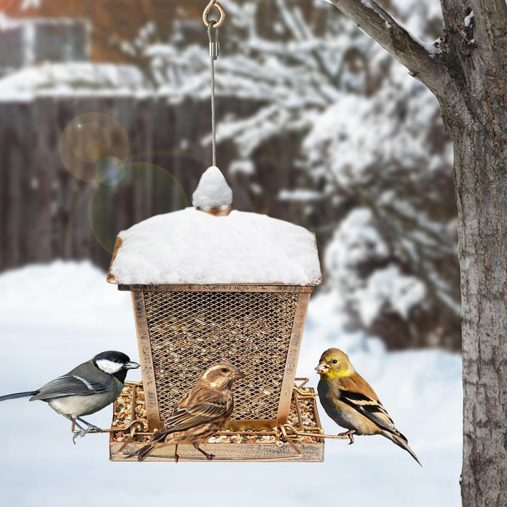 SAMHEOUTDOOR 2.5lb. Metal Street Lamp Shaped Bird Feeder