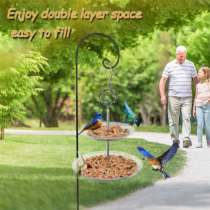 Double Layer Transparent Acrylic Tray Bird Feeder