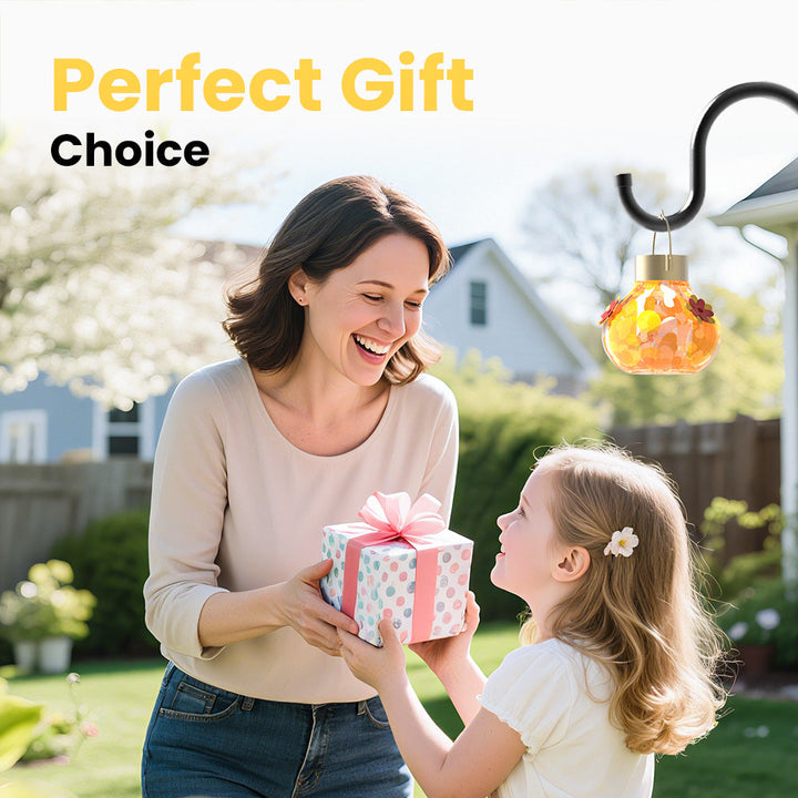 SAMHEOUTDOOR Solar Power Hummingbird Feeder