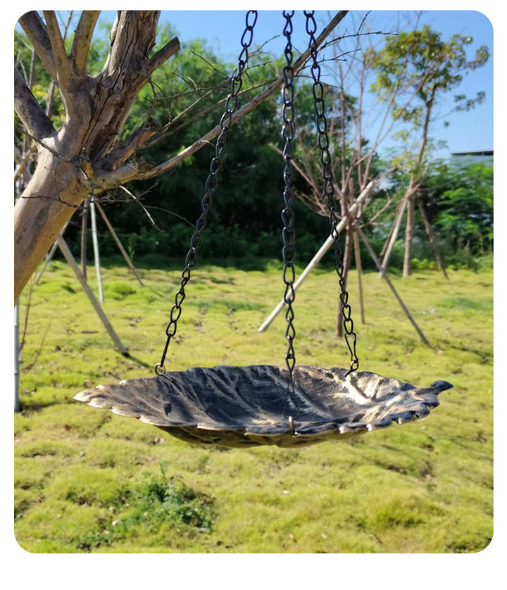 Metal Leaf Tray Hanging Bird Feeder