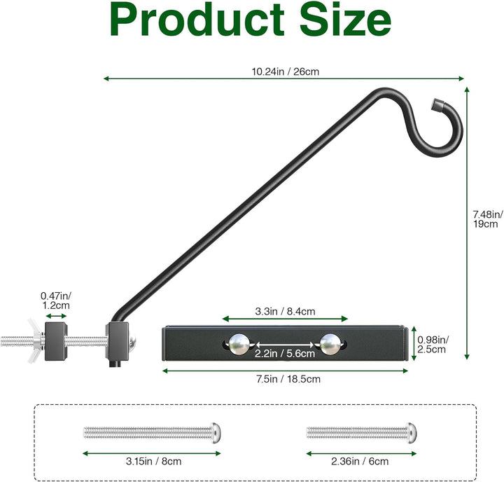 12-Inch Deck Bird Feeder Hanger for Fence