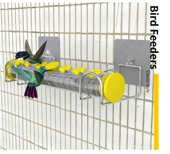 Window Hummingbird Feeder With 6 Ports（Yellow）