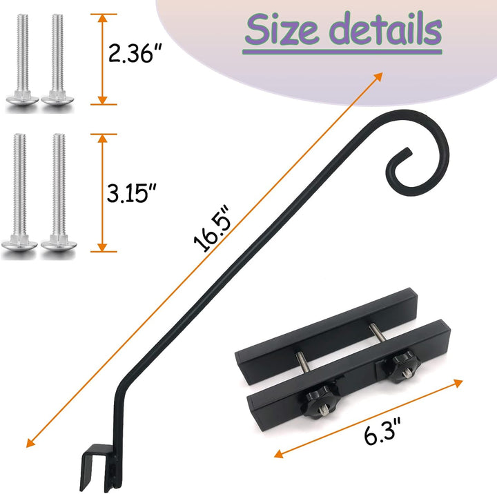 16.5-Inch Deck Bird Feeder Hanger for Fence