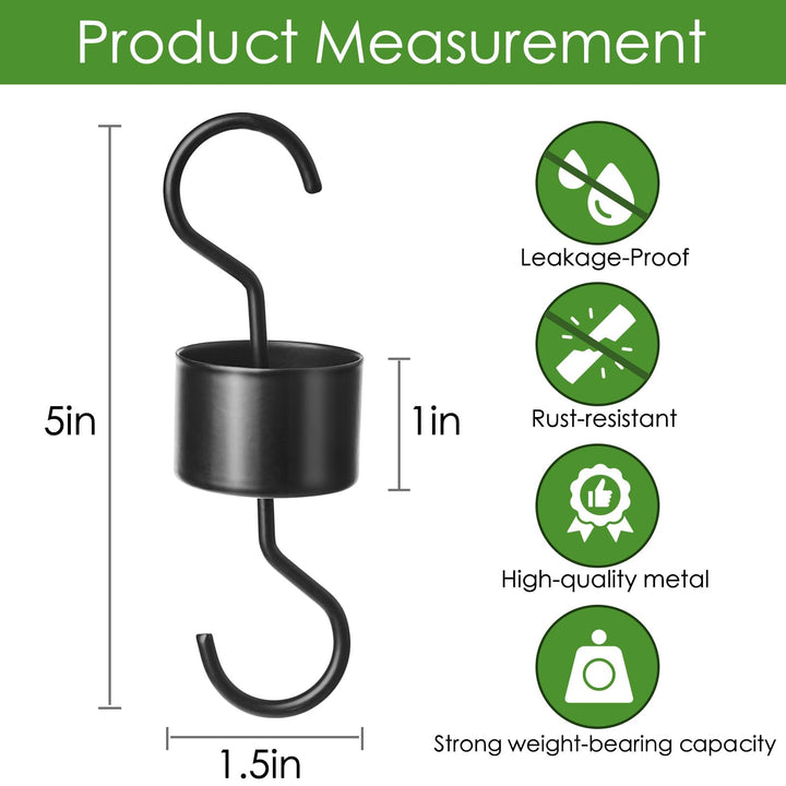 SAMHEOUTDOOR 2 Pcs Ant Moat Metal Hooker for Hummingbird Feeder