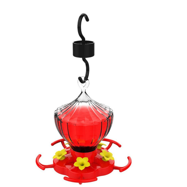 Pumpkin Shaped Glass Hummingbird Feeder