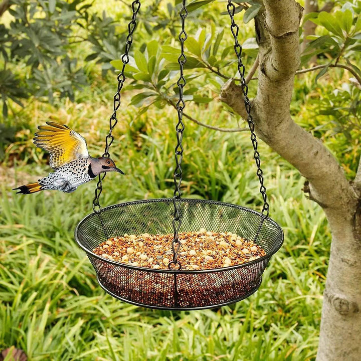 Hanging Metal Round/Square Bird Feeder Tray