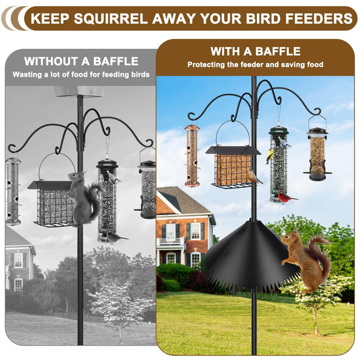 PVC Squirrel Baffle for Bird Feeder Pole 14/16/18 Inch