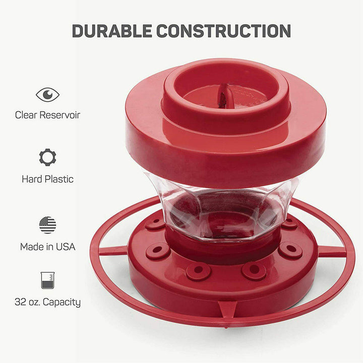 2 Pcs Set Rose Hummingbird Feeders For Outdoor