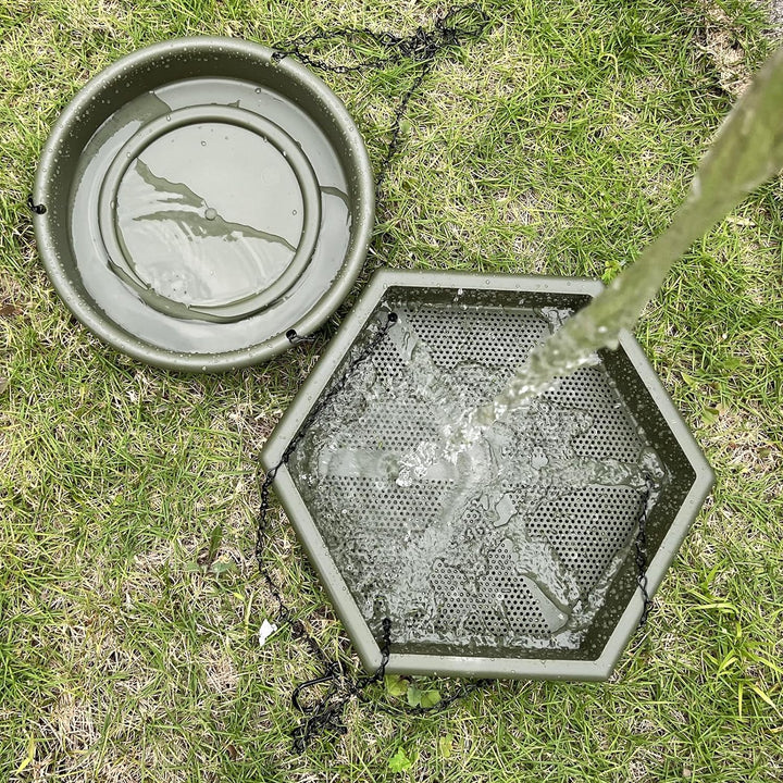 SAMHEOUTDOOR [2 Pcs Set] Hanging Plastic Tray Bird Feeder