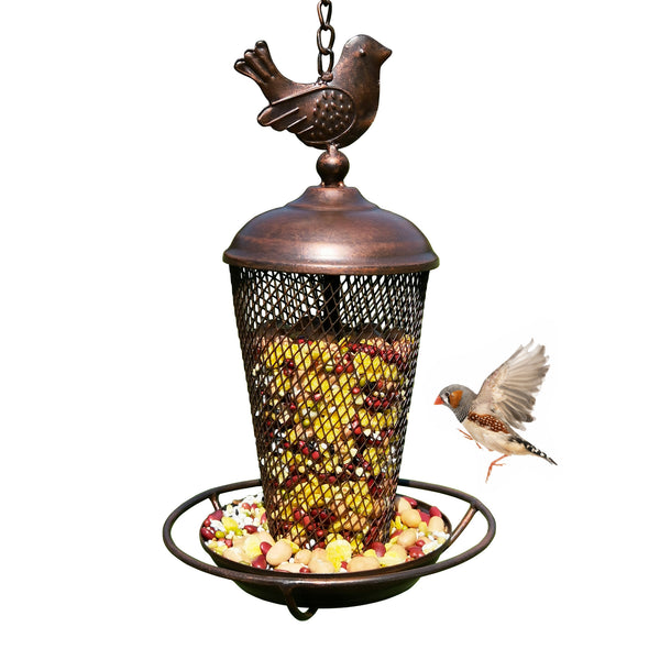 Large Capacity Metal Bird Decorative Bird Feeder