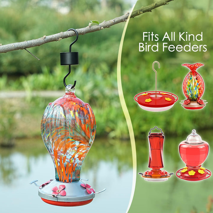 SAMHEOUTDOOR 2 Pcs Ant Moat Metal Hooker for Hummingbird Feeder