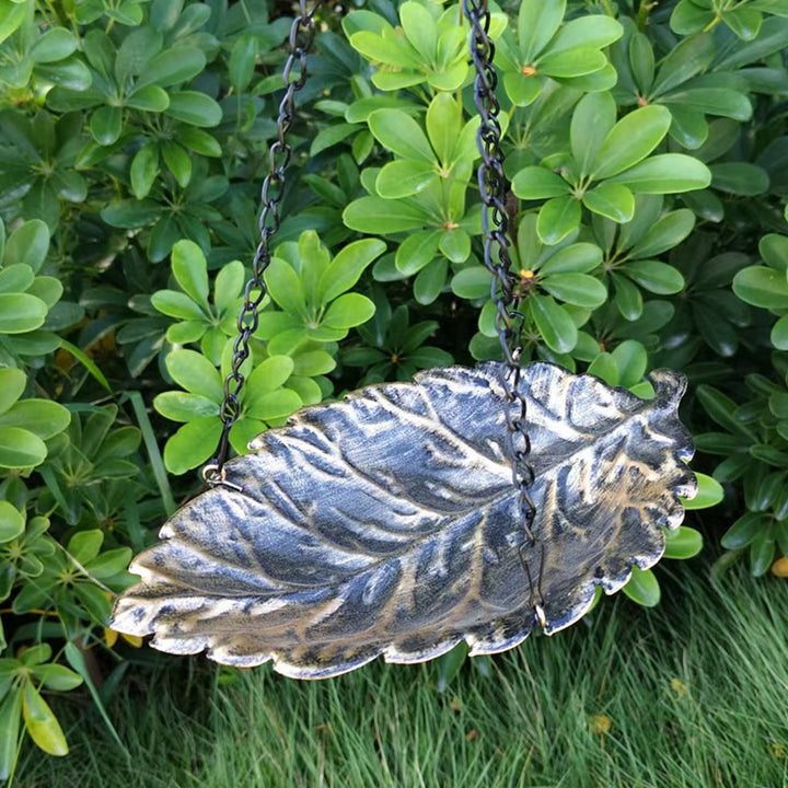 Metal Leaf Tray Hanging Bird Feeder