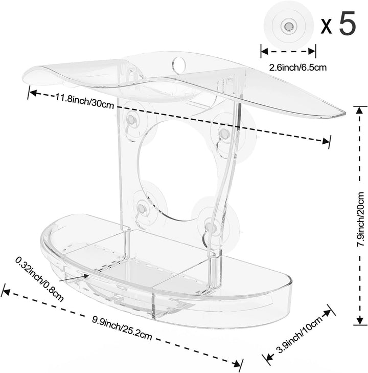 Acrylic Suction Window Bird Feeder