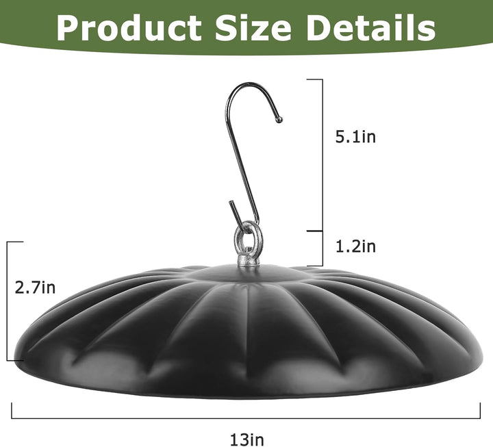 SAMHEOUTDOOR 13'' Squirrel Baffle for Bird Feeder