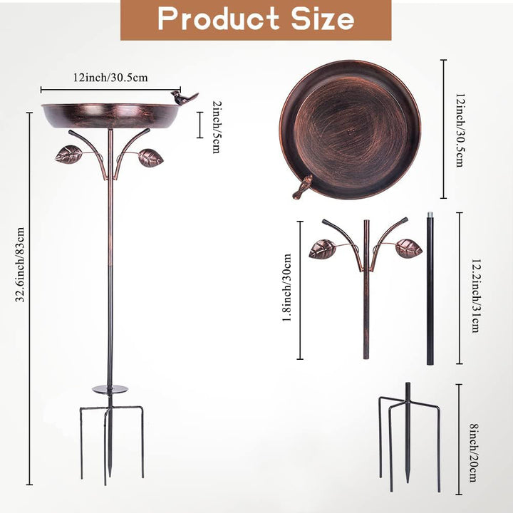 Bronze Metal Bird Bathtub