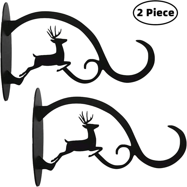 SAMHEOUTDOOR Reindeer Metal Bird Feeder Hanger 2 Packs