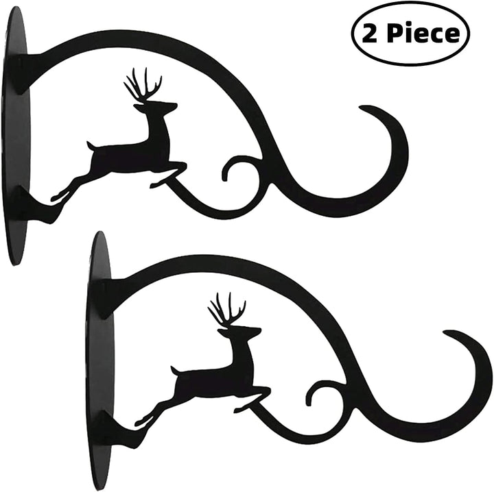 SAMHEOUTDOOR Reindeer Metal Bird Feeder Hanger 2 Packs