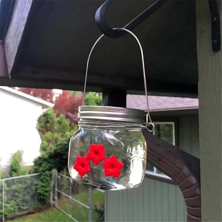 Mason Jar Hummingbird Dish Feeder