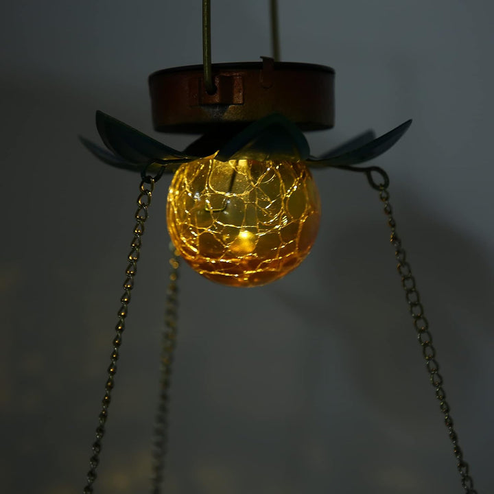 Solar Power Metal Hanging Bird Feeder With 3 Cups