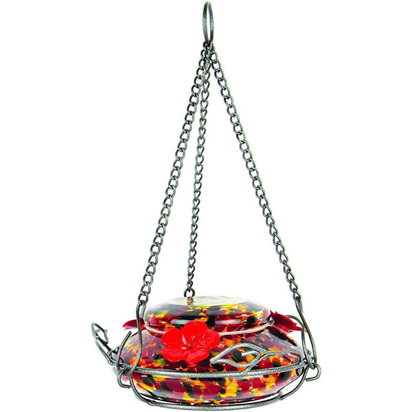 Garden of Illusion Glass Hummingbird Feeder