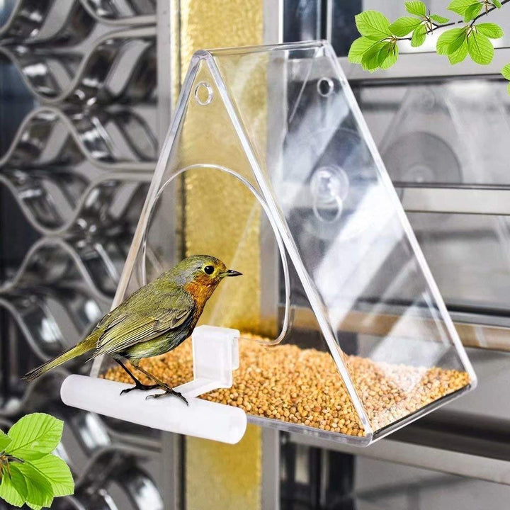 SAMHEOUTDOOR Hanging Triangle Clear Bird Feeder for Yard