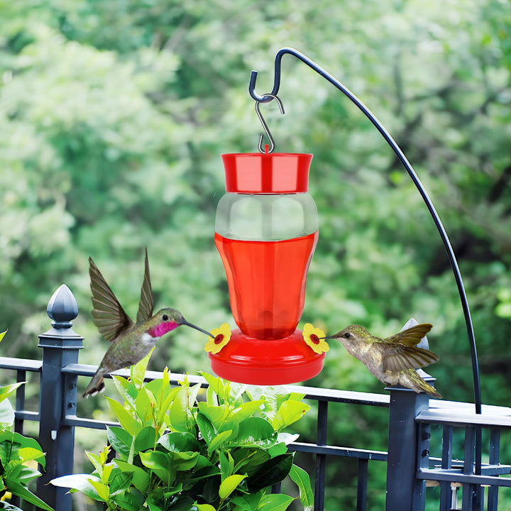 SAMHEOUTDOOR 16 oz. Flower Lamp Plastic Hummingbird Feeder