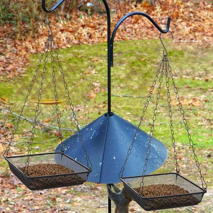 Hanging Metal Round/Square Bird Feeder Tray