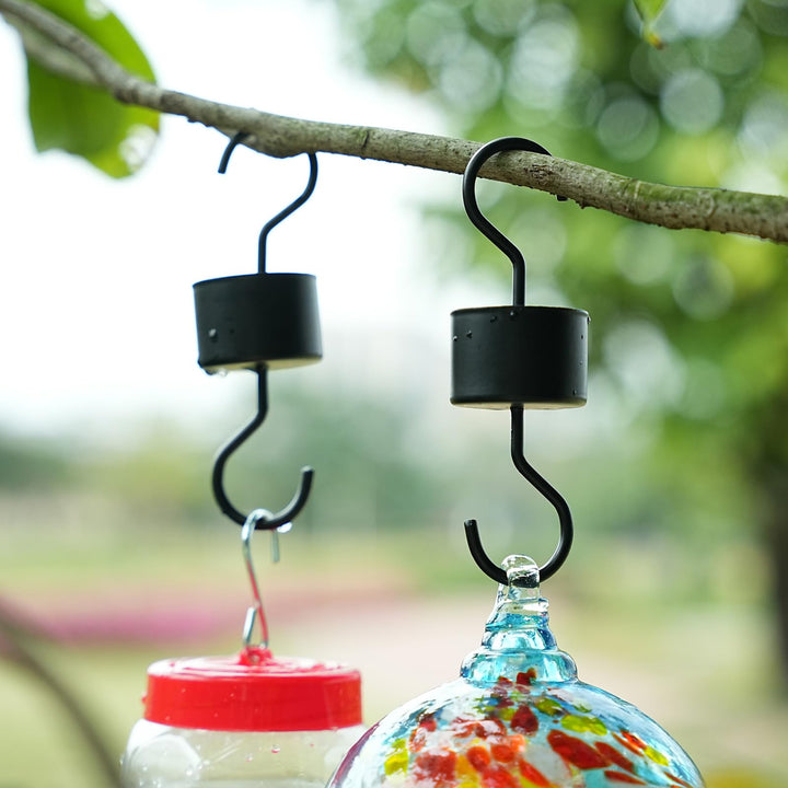 SAMHEOUTDOOR 2 Pcs Ant Moat Metal Hooker for Hummingbird Feeder