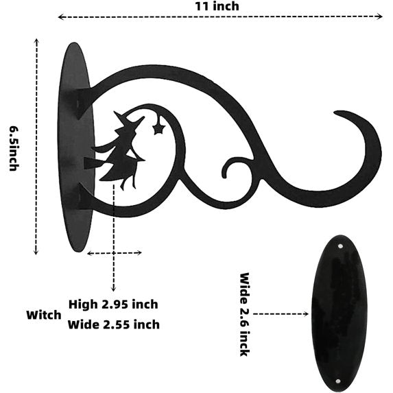 SAMHEOUTDOOR Witch Metal Bird Feeder Hanger