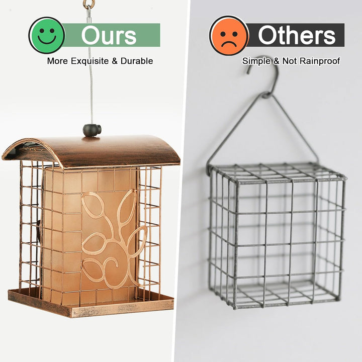 SAMHEOUTDOOR Double Side Metal Suet Bird Feeder