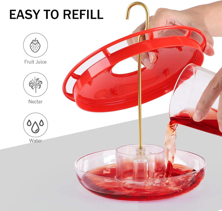 2 Pcs Set Frisbee-Shaped Hummingbird Feeder