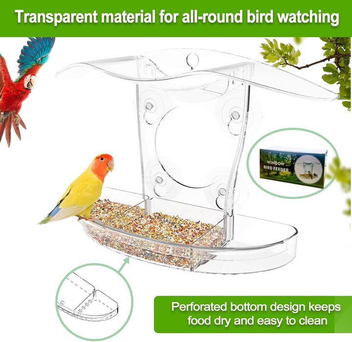 Acrylic Suction Window Bird Feeder