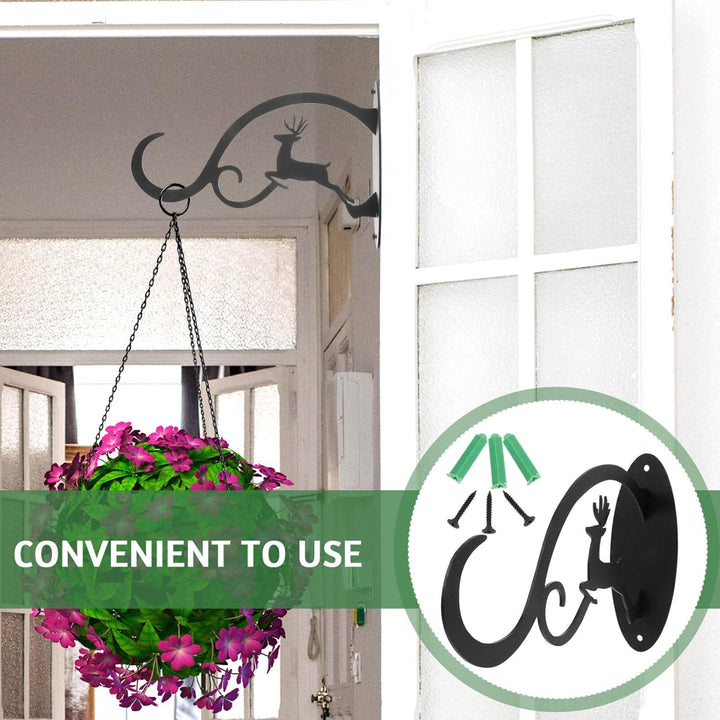 SAMHEOUTDOOR Reindeer Metal Bird Feeder Hanger