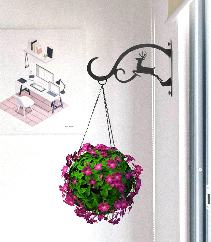 SAMHEOUTDOOR Reindeer Metal Bird Feeder Hanger