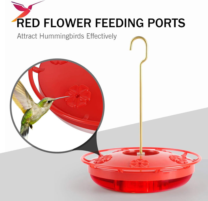 2 Pcs Set Frisbee-Shaped Hummingbird Feeder