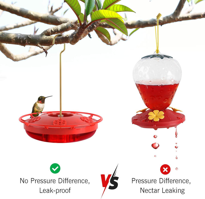 2 Pcs Set Frisbee-Shaped Hummingbird Feeder