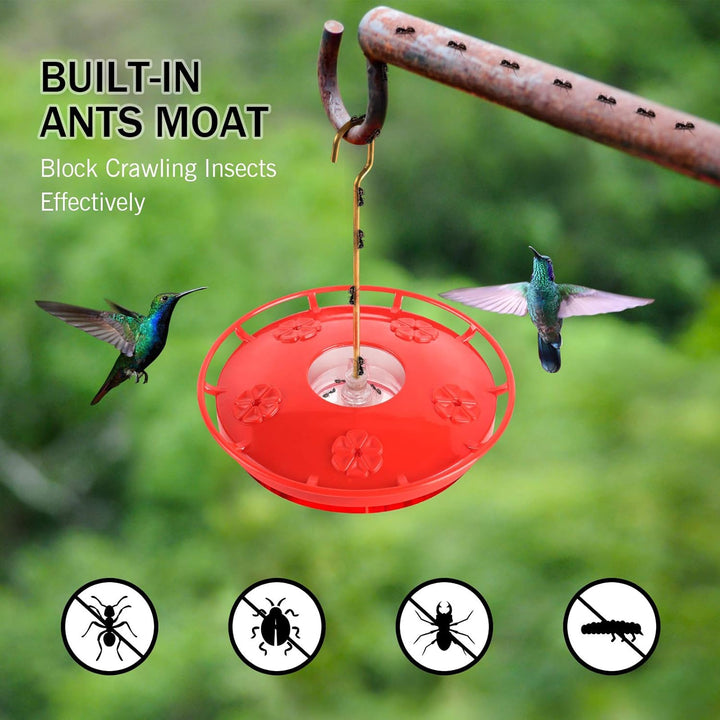 2 Pcs Set Frisbee-Shaped Hummingbird Feeder