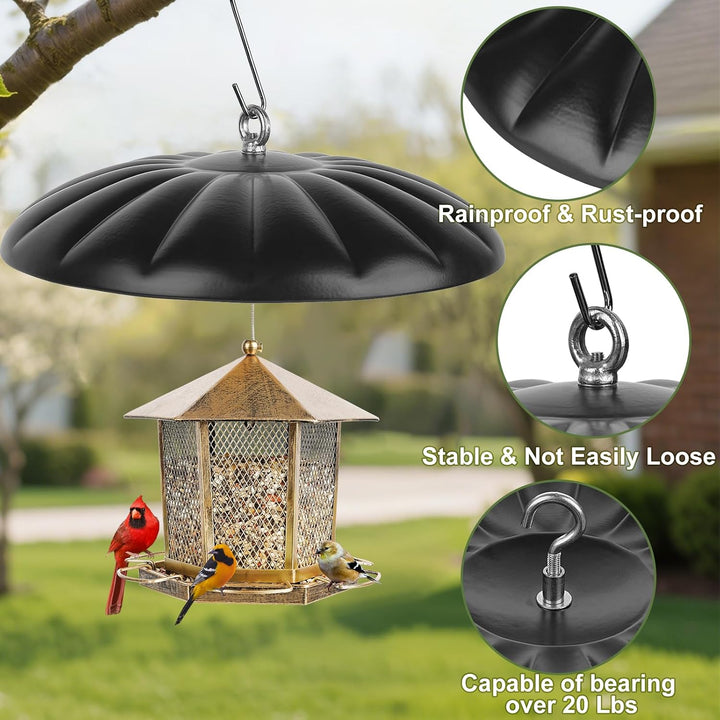 SAMHEOUTDOOR 13'' Squirrel Baffle for Bird Feeder