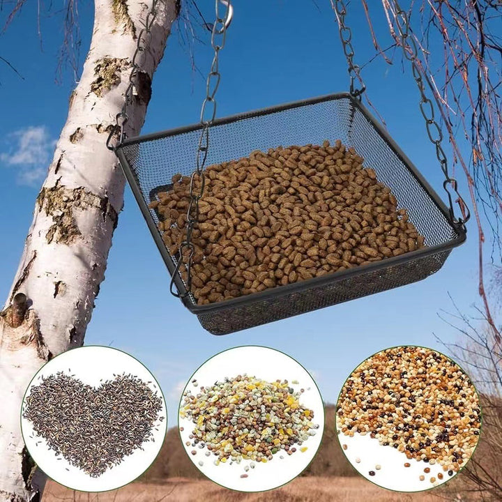 Hanging Metal Round/Square Bird Feeder Tray