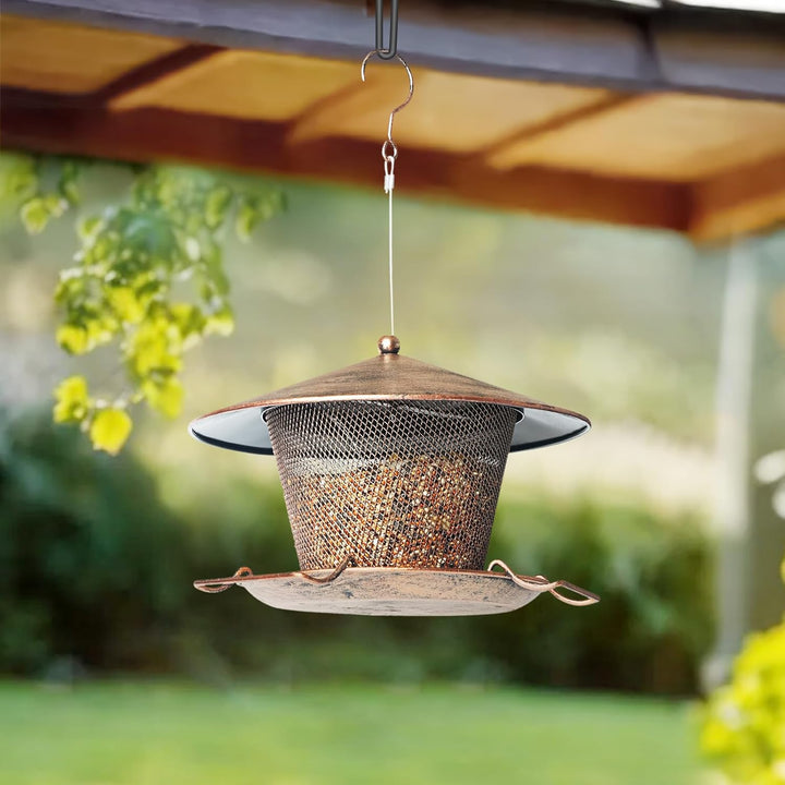 SAMHEOUTDOOR 3lb. Hanging Copper Bird Feeder for Garden
