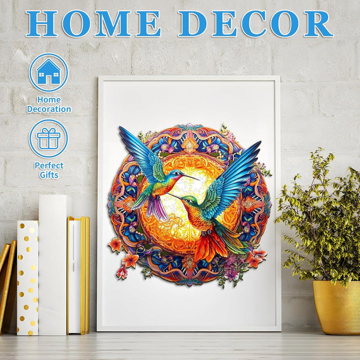 Wooden Hummingbird Irregular Puzzle