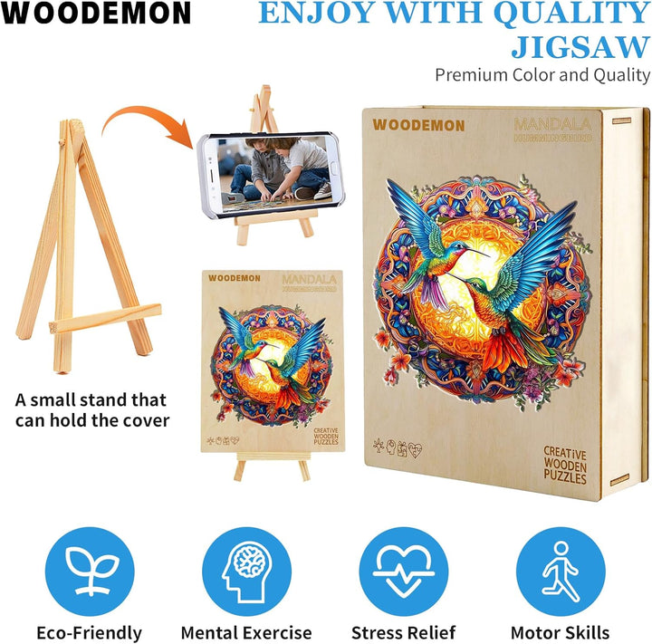 Wooden Hummingbird Irregular Puzzle